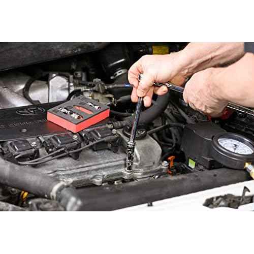 ARES 37000-3-Piece Spring Loaded Universal Joint Set ? Spring Loaded Tension Keeps U-Joint In Position at Odd Angles - 1/4-Inch, 3/8-Inch, and 1/2-Inch Drive