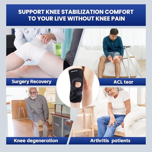 Galvaran Knee Brace for ACL MCL Meniscus Tear,Adjustable Knee Support for Maximum Knee Pain,Side Stabilizers for Injury or Surgery Recovery - Men and Women