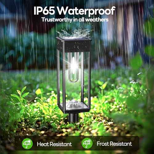 Solar Pathway Lights Outdoor IP65 Waterproof, 8 Pack 6500K LED Auto On/Off Walkway Landscape Light for Yard Lawn Garden Patio Driveway Outside Decor, Cool White