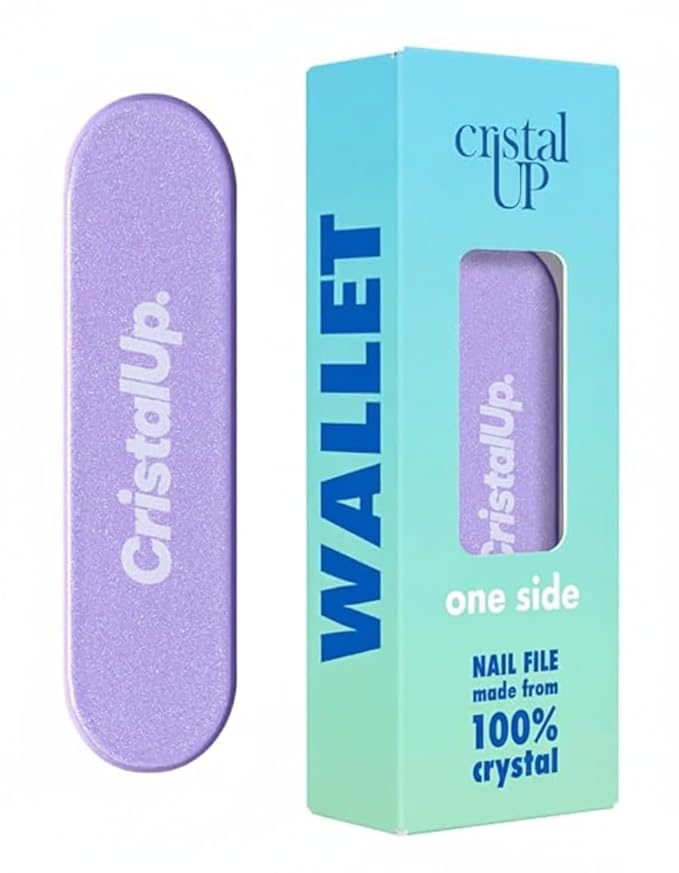 Crystal Nail File 2 in, Mini Glass File Ideal for Wallet, Durable, Gentle on Nails, Perfect for Travel, Home, Office and On the Go, Compact for Quick Touch Ups
