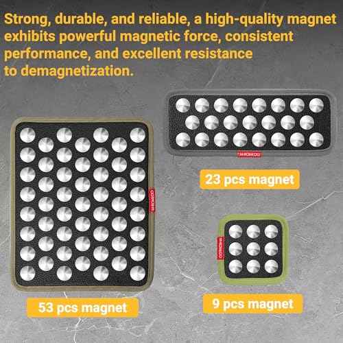 Magnetic Tool Organizer, Mechanic's Magnetic Tray, Screw Mat & Garage Accessory 4 PCS