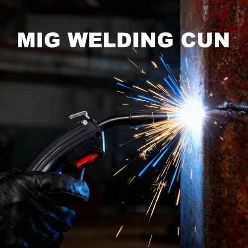 10ft No Gas Mig Gun Replacement Fits Lincoln Electric Weld Pak 10949 88 Amp HD Flux Core Wire Feed Welder 10949