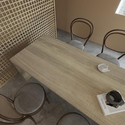 JSEVEM 16"¡¿118" Thick Beige Brown Grey Oak Wood Wallpaper Peel and Stick Self Adhesive Light Brown Gray Oak Wood Contact Paper Matte Texture Wood Wall Sticker for Cabinets Drawers Kitchen Island Table
