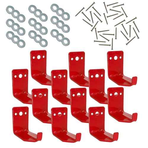 Fire Extinguisher Mount, Wall Hook, Fire Extinguisher Bracket up to 40 lbs Extinguishers, Suitable for Big and Small fire (12 Brackets)