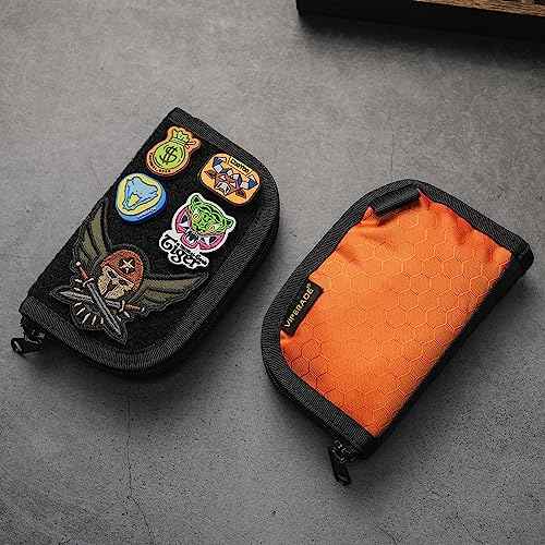 VIPERADE VE20 EDC Pouch Small Pocket Organizer with 8 Compartments, Pocket Tools Pouch with Patches Display Panel, Mini Organizer Bag for Men