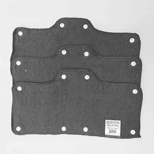 Dark Gray Sweatband for Hardhat Washable Velvet Terry Cotton Hard Hat Liner NAEE snap on (9pcs)
