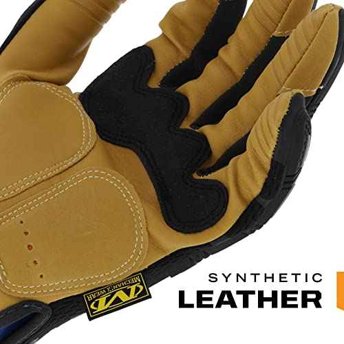 Mechanix Wear Material4x M-Pact Gloves - Abrasion-Resistant Gloves for Hand Safety - Machine Washable - Breathable - Secure Fit - Tear-Resistant - Durable - Brown/Black - Large