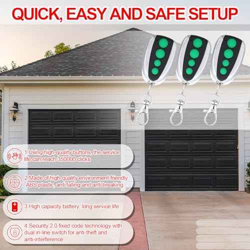 Kingdder 6 Pcs Garage Door Remote Compatible with M12 Garage Opener Transmitter for Automatic Swing Sliding Opener Security Door