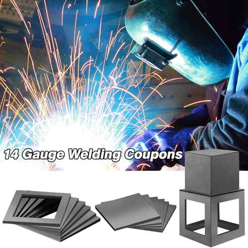Coopay Welding Practice Kit, 24 PCS Welding Coupons 14 Gauge Premium Mild Steel 3&2 Inches Square Steel Plate Kits Weld Practice and Training for MIG, TIG Stick, Arc, Gas, Wirefeed and Brazing