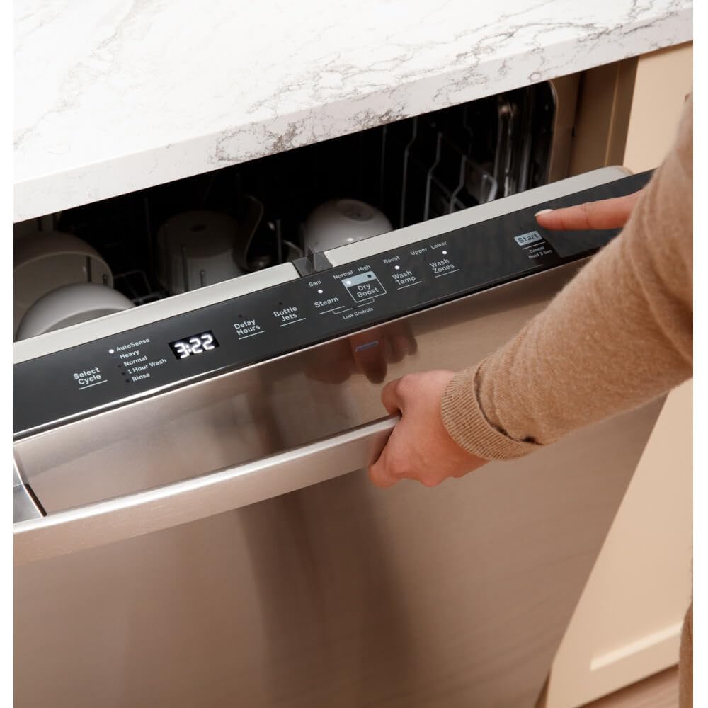 GE GDT650SYVFS 24 in. Top Control Built-in Tall Tub Dishwasher in Fingerprint Resistant Stainless with Dry Boost, 3rd Rack, and 47dBA