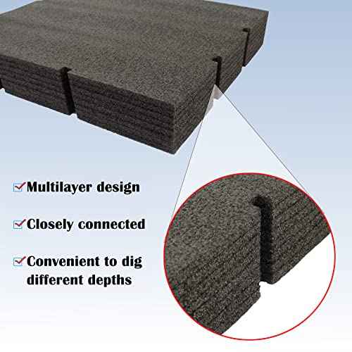 Foam Custom Tool Drawer Inserts 48-22-8452 for Milwau-kee Packout Drawer Tool Boxes|Fits for Milwau-kee 48-22-8442 Packout Foam Inserts
