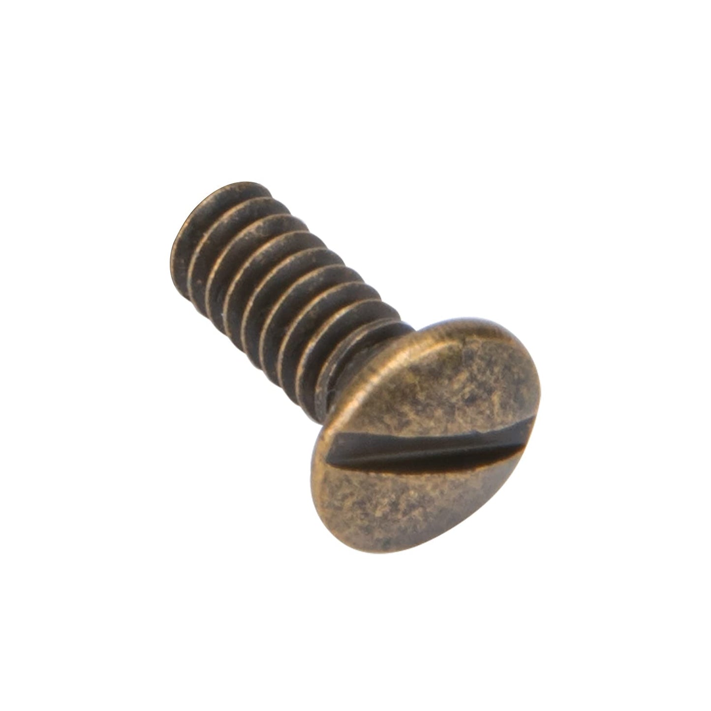 Henne Bery 3/8" Long 6-32 Thread, Oval Head Milled Slot Replacement Wall Plate Screws, 50 Pack, Antique Brass