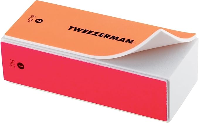 Tweezerman Neon 4-in-1 File, Bluff, Smooth & Shine Block