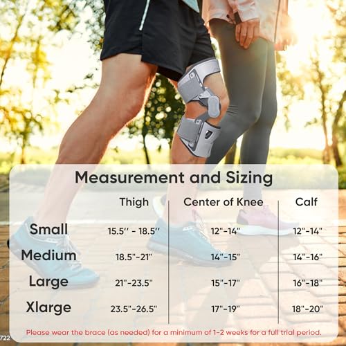 DDS, Inc. OA Pro Decompression Knee Braces - Arthritis Knee Support for Degeneration, Meniscus Tear, Bone-on-Bone Pressure Relief - Dual Unloading for Medial & Lateral Stability (XLarge)