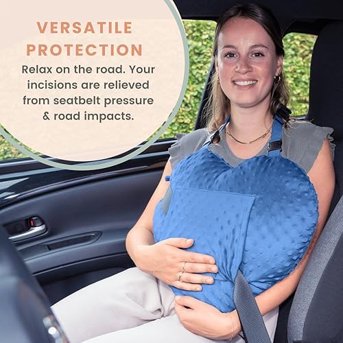 MOYOAMA Open Heart Surgery Pillow for Heart Surgery Recovery Gifts - After Bypass Surgery Must Haves, Gifts for Chest Surgery Recovery, Seatbelt Pillows for Post-Surgery, Shock Absorbing Chest Pillow