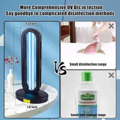 Home Disinfection Device,UV Light Sanitizer for Dust Mites, Ultraviolet Light Sanitizer for Room,UVO 254 Lamp,UVC Lamp with Remote Control
