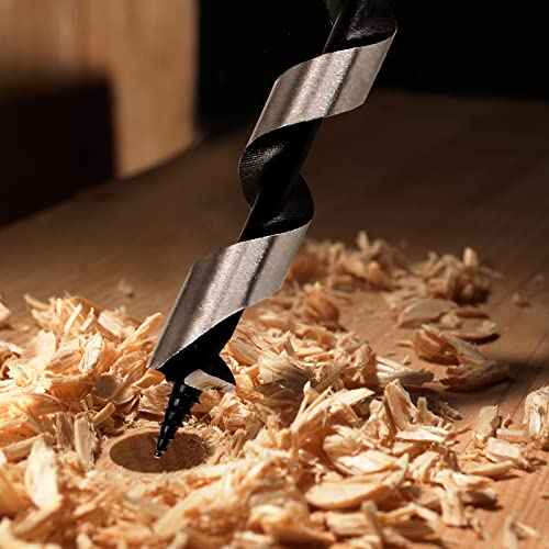 Ship Auger Drill Bit 19 x 300mm (Approximate 3/4 x 12 Inch), Wood Auger Bit with 11mm Hex Shank