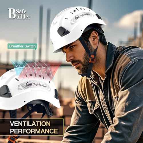 Construction Safety Helmet ABS Hard Hat Adjustable Ventilation System Hardhats Industrial Work Head Protection for Men Certified ANSI/ISEA Z89.1