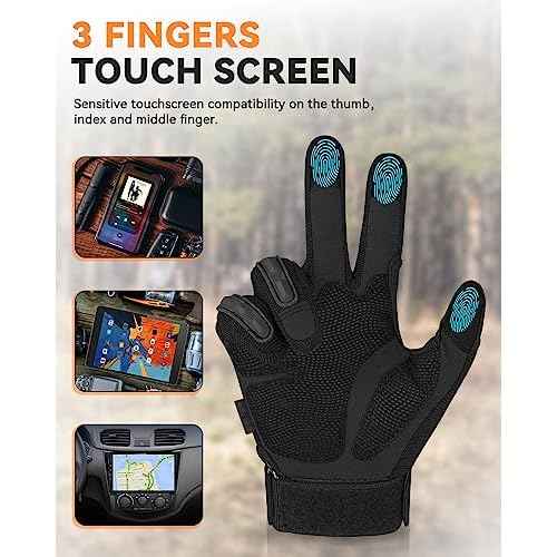 Tactical Gloves for Men, Motorcycle Military Combat Gloves Black Airsoft Gloves Touchscreen for Airsoft Outdoor Hunting Shooting Paintball Work Motorcycling Climbing