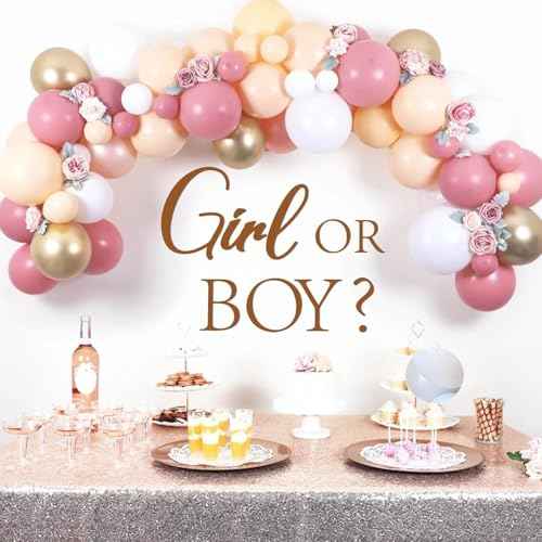 Girl Or Boy Decal Sign for Balloons Arch Backdrop, Large Adhesive Sign Decal Letters Sticker Wall Decor Decorations for Baby Shower Gender Reveal Party
