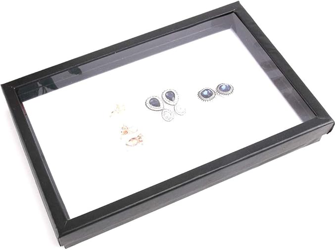 ZLY Jewelry Rings Display Tray Velvet 100 Slot Case Box Jewelry Storage Box