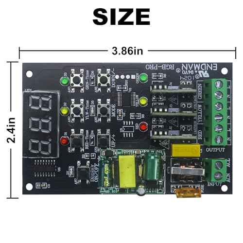 Traffic Light Controller Sequencer with 39+ Sequences, 3 Channel 80VAC-260VAC, LED Display, (Only Controller)