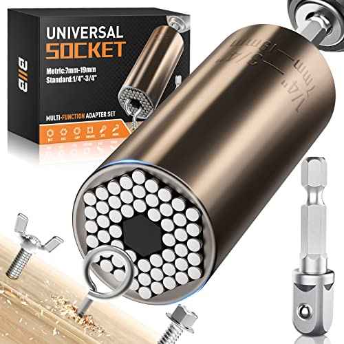 BIIB Super Universal Socket Tools, Universal Socket Mens Gifts for Men Him, Husband, Grandpa, Cool Stuff Gifts for Boyfriend Tools for Men Cool Gadgets
