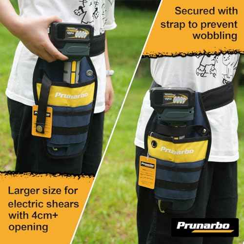 Pruner Holster with Belt Adjustable Durable Tool Pouch for Gardening Pruning Shears Holder Organizer Kit Quick Release and Fix Magnetic Buckle Convenient for Orchardist Gardener Farmer