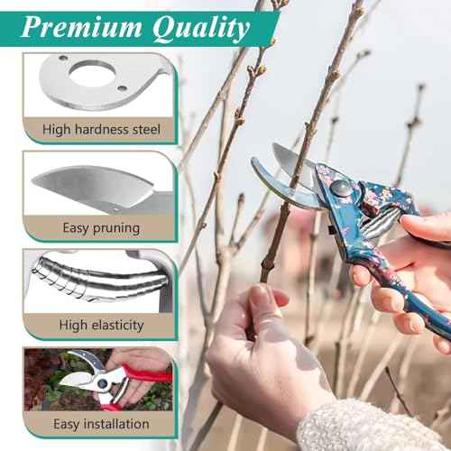 2 Pcs Hand Pruner Replacement Kit (2/3-1) for Felco Pruners Models: F2, F4 &F11 - Spare Blade, Spring & Adjustment Key for Garden Pruning Shears & Bypass Clippers