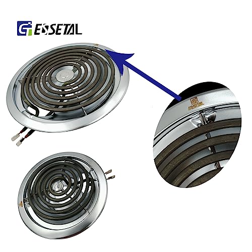 WB30M1 WB30M2 GE Electric Stove Burners Replacement Element with Stove Burner Covers Drip Pans for Electric Stoves Compatible with GE Hotpoint Electric Range Stove Top