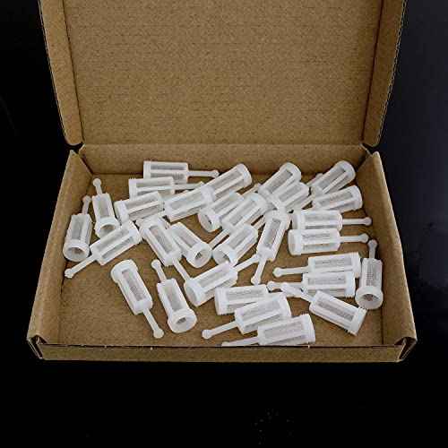 RLECS 30pcs Universal Spray Gun Filters Disposable HVLP Gravity Feed Paint Strainers Fine Mesh, White