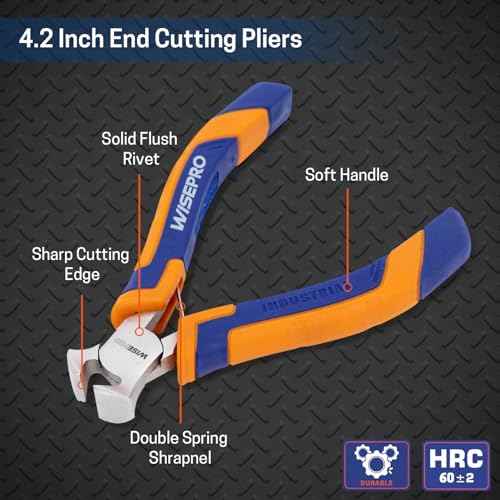 4.2 Inch Mini End Cutting Pliers, Precision End Nippers, Nail Puller Tool for Zipper Install Stops Repair