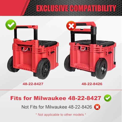 Packout Mounting Plate Compatible with Milwaukee 48-22-8427 Toolbox, Attaches to Rolling Toolbox Handle, Organizer Storage Bracket for Packout Tool Box System