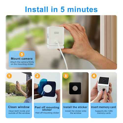 VHV 4MP Ultra HD Smart Window Security Camera - 2.4G/5G WiFi, Color Night Vision, 24/7 Cloud Recording, AI Motion Detection, Family Sharing (1PCS)