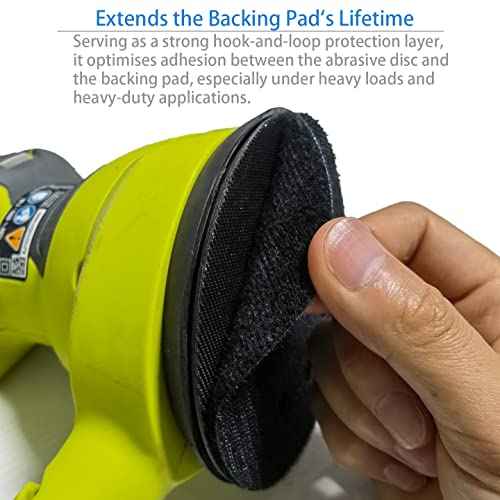 5 inch 8 Hole Premium Hook and Loop Pad Saver for Random Orbital Sanders Pads notably extends The Backing pad¢¥s Lifetime,Multi Hole Pad Protector (1 Pack)