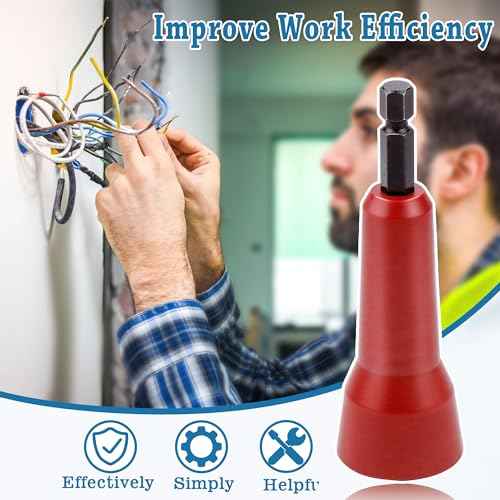 Wire Twisting Tool, Wire Spin Twister Nut, Spin Twist Wire Connector Socket, Wire Twisting Spinner, Wire Spin Driver Nut, Wire Twister Tool for Drill and Wire Connector Driver with 1/4" Chuck