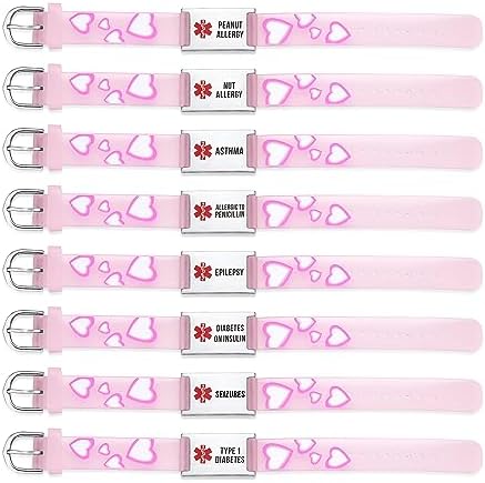 LinnaLove cartoon medical alert id bracelets Parents gift to Son, daughter, brother, sister