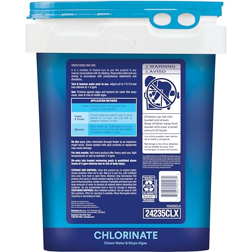 Clorox Pool&Spa XTRABLUE 3” Chlorinating Tablets, Individually Wrapped, Kills Bacteria & Stops Algae (35 LB)