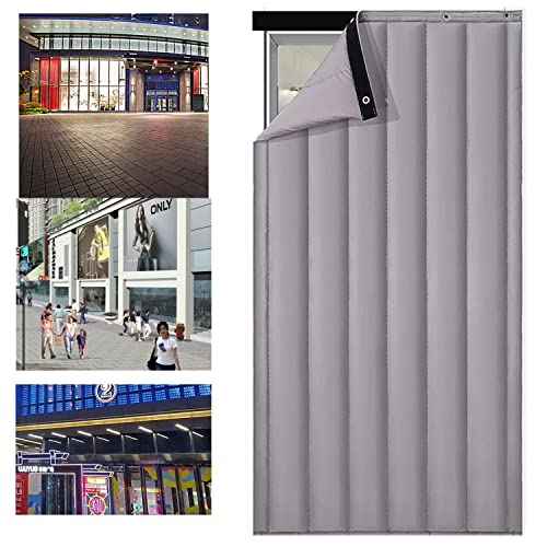 Insulated Door Curtain,Soundproof Door Cover,Thermal Blanket for Winter,Noise Reduction Waterproof Warm.for Living Room Patio, Oxford Fabric (W35.43*H82.68 in/90 * 210cm)