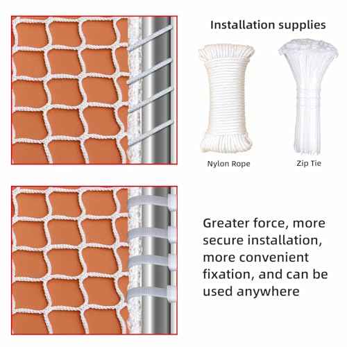 Balcony Netting for Pets£¬Apartment£¬Stair£¬Trampoline£¬Playground£¬Child Safety Rope Net£¬Driveway Net for Kids Safety£¬Baseball Softball Net Sports Netting (3.3ft¡¿9.9ft, White)