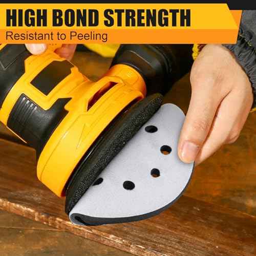 4 Pack Orbital Sander Foam Pad, Professional Foam Sanding Pads for Orbital Sander, 5 Inch 8 Holes Hook and Loop Sponge Sanding Interface pad