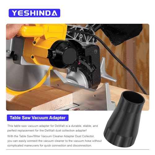 Table Saw Vacuum Adapter Fit for DWE7491 table saws and DXV10P workshop hoovers and connecting 2 1/2 "table saw outlet to 1 7/8" Shop Vac Hose,Replacement for Dewalt Dust Collector Accessories