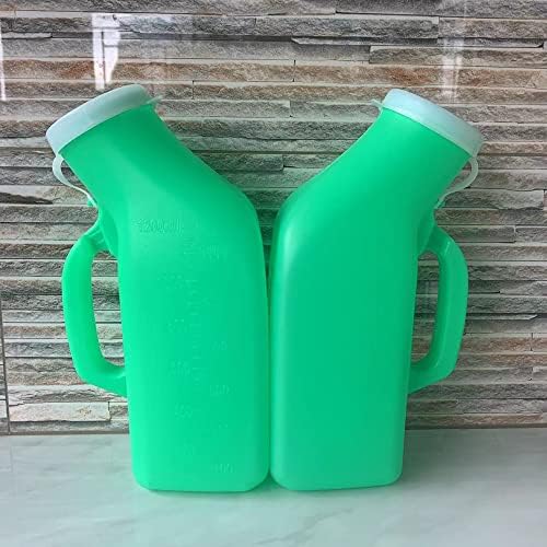 Urinals for Men,YUMSUM Portable Urinal 1200ml/34 Ounce for Hospital Camping Car Travel Home 2 Pack (Green)