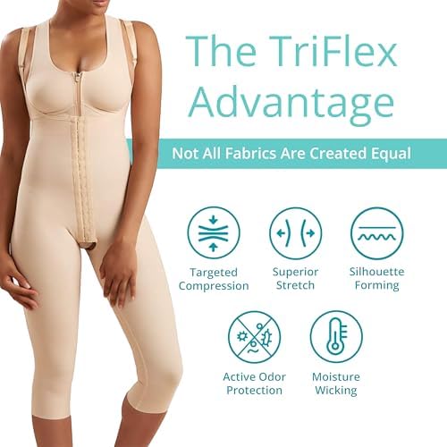 MARENA SFBHM Stage 1 Post-surgical Compression Girdle with High-Back & Front Closure – Adjustable Mid-Calf Length