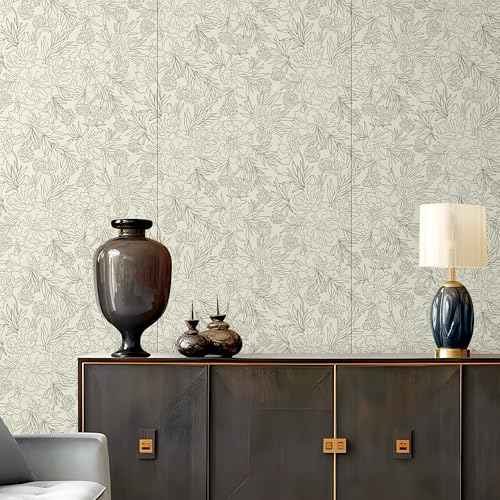 Peel and Stick Wallpaper for Home Decoration Elegant Petal Strokes Wallpaper Removable Vinyl Self Adhesive Shelf Paper & Drawer Liner Roll House, Workshop & Office 17.3" x 118" SM127-3