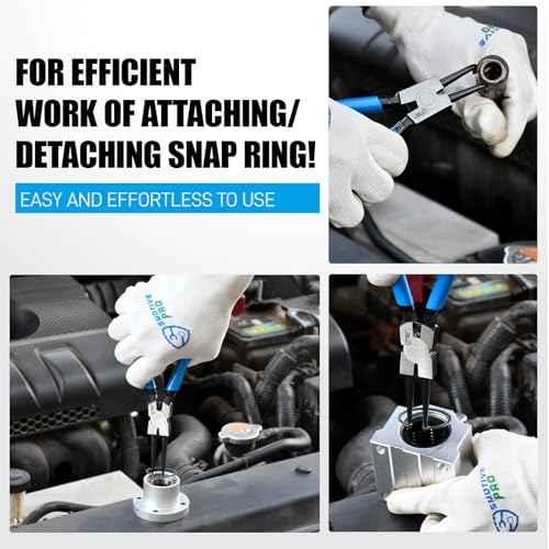 8 Piece Precision Snap Ring Pliers Set ? 7" & 9" Internal/External Circlip Pliers, 3 Angle Tips (0¡Æ 45¡Æ 90¡Æ), Heavy Duty CR-V Steel