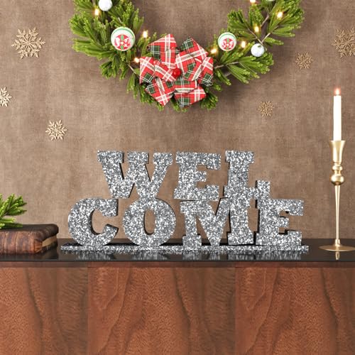 CRE8TIVE 8"x80" Silver Chunky Glitter Wallpaper Border Peel and Stick Silver Contact Paper Self Adhesive Removable Wallpaper Fabric Sequins Wall Border Trim for Girls Room Drawers Dressers DIY Crafts