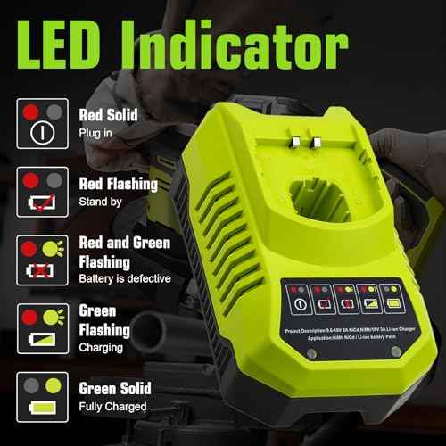 P117 Rapid Charger Replacement for Ryobi P117 Battery Charger P118 P118B Compatible with Ryobi 12V-18V Ni-Cd&Ni-Mh Lithium ion Batteries P100 P102 P103 P104 P105 P107 P108 P189