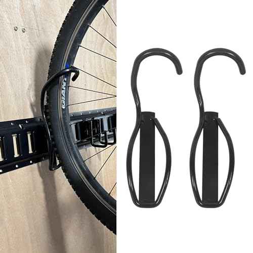 E-Track Bike Wall Mount, Quick Install Bike Hangers Storage Rack for E-Track (2 Pack)