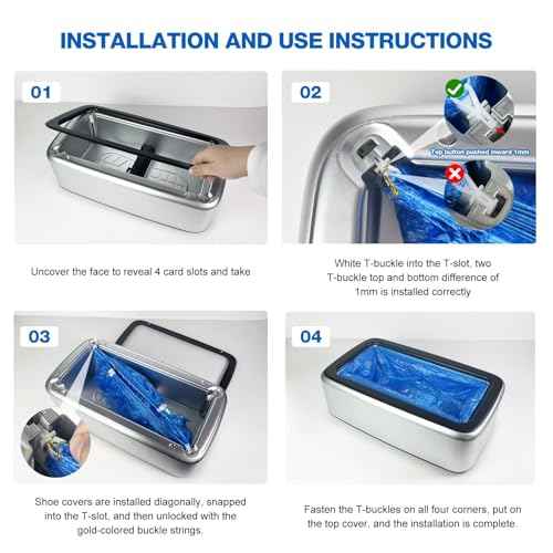 Shoe Covers Dispenser Containing 200pcs Shoe Cover Disposable Non Slip High Quality Automatic Shoe Cover Machine with Disposable Shoe Covers for Indoors for Most Occasion and Shoes Size